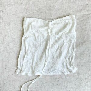 White Textured tube top